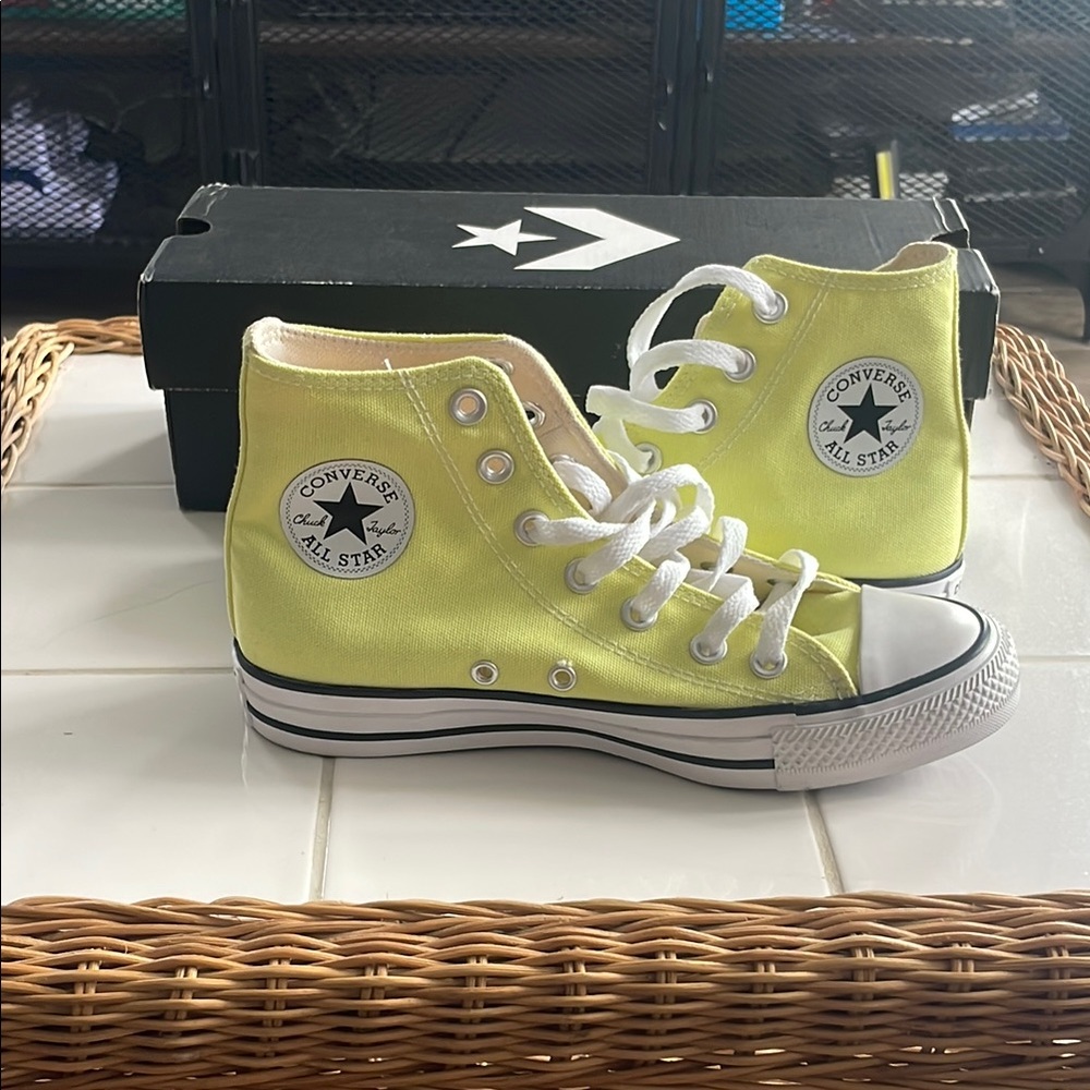 Converse Kids High-Top Sneakers - Lime Green